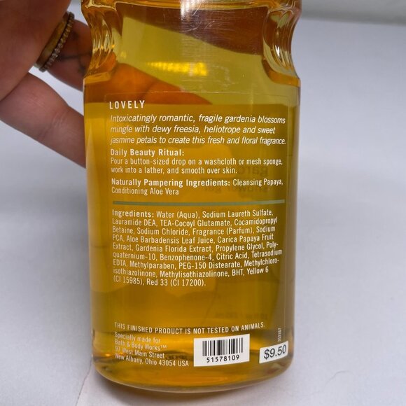 Bath & Body Works Pleasures Gardenia Shower Gel 10 oz Retired Discontinued - Picture 4 of 4